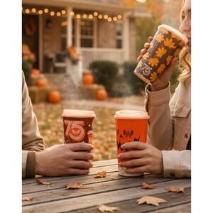 Lot of 3 -FALL WHATABURGER 75th Anniversary Limited Edition 32 oz Collector Cups